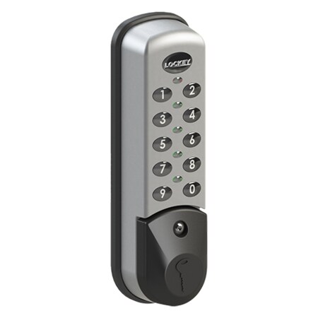 Lockeyusa Electronic Cabinet Lock, Wet Area, Cam, EC781, Silver, Vertical EC781SV